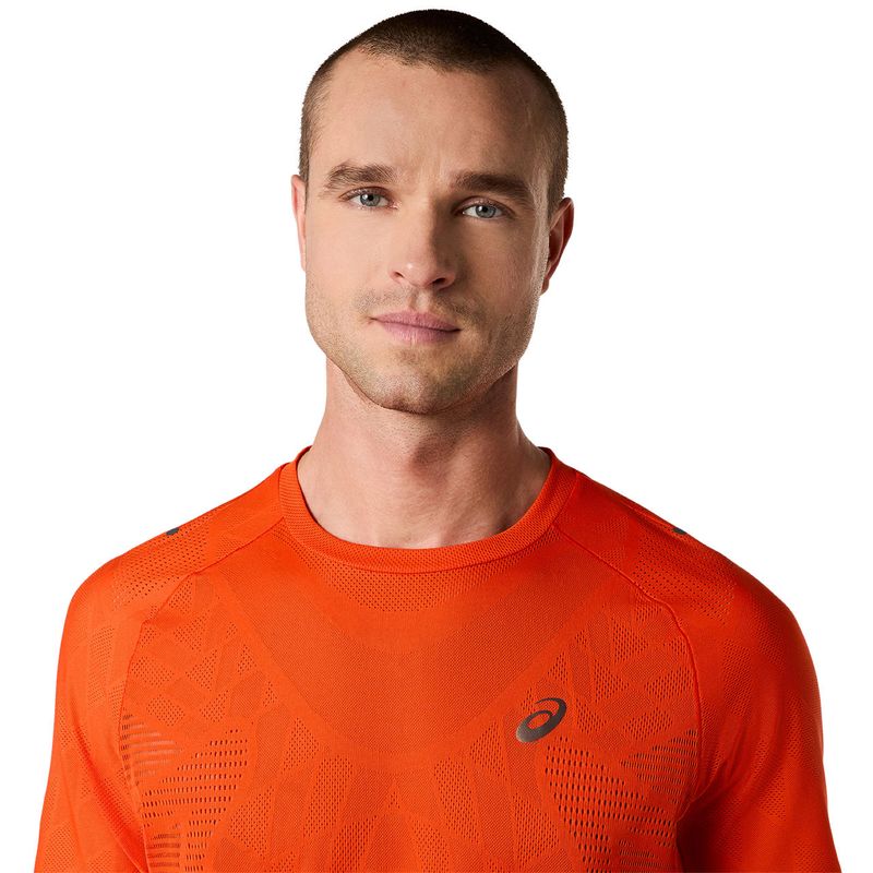 Polo ASICS Metarun Cherry Tomato Hombre - 3