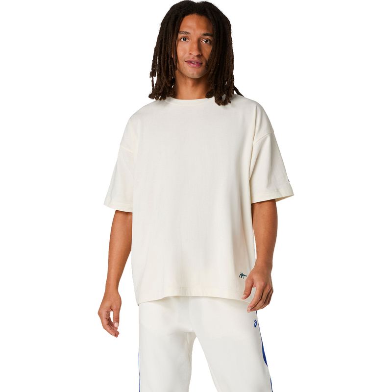 Polo ASICS Heritage Heavy Cotton Run City Tee Cream/Berlin Unisex - 0