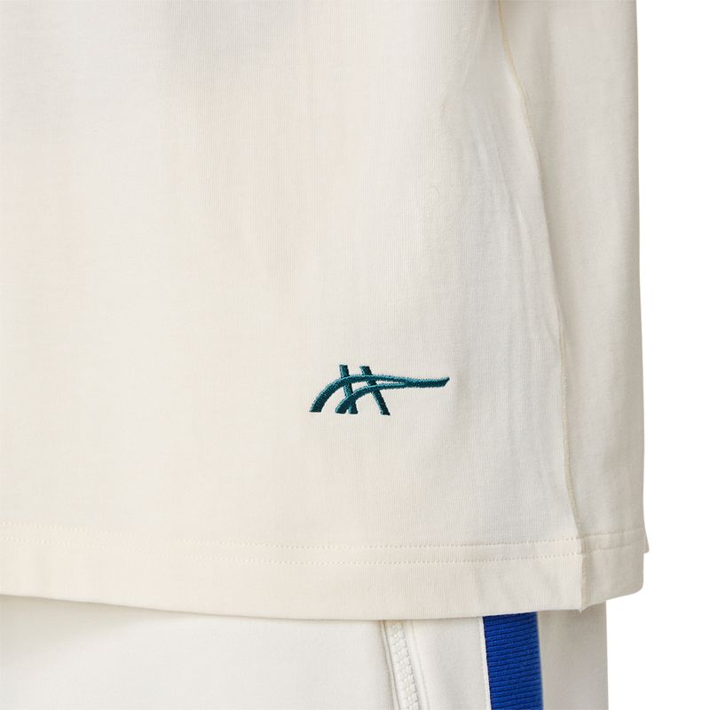 Polo ASICS Heritage Heavy Cotton Run City Tee Cream/Berlin Unisex - 6