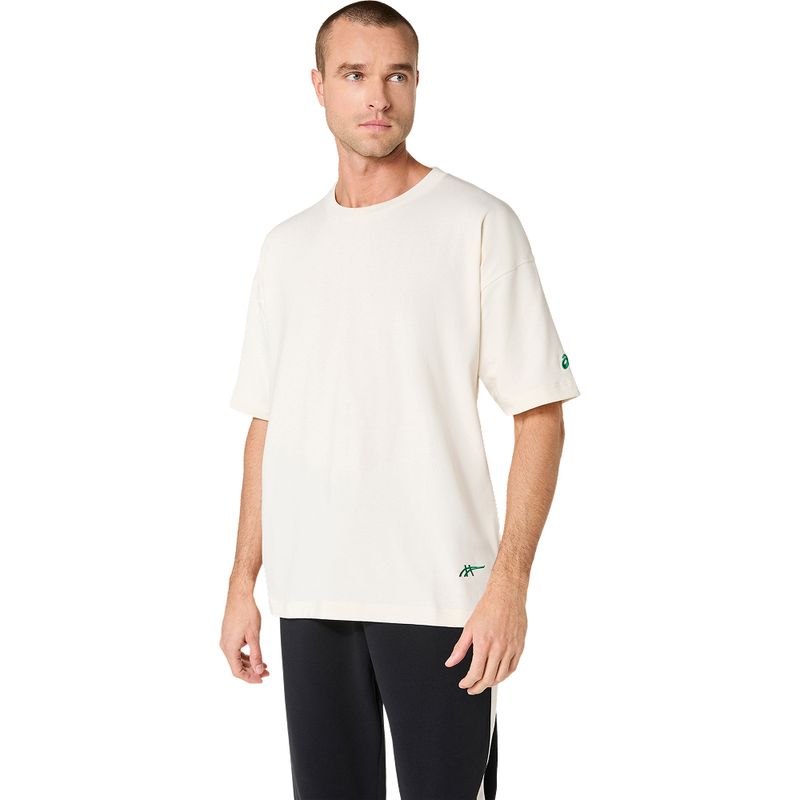 Polo ASICS Heritage Heavy Cotton Run City Tee Cream/Sydney Unisex - 0