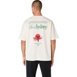 Polo ASICS Heritage Heavy Cotton Run City Tee Cream/Sydney Unisex - 1
