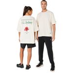 Polo ASICS Heritage Heavy Cotton Run City Tee Cream/Sydney Unisex - 2