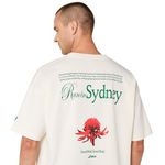 Polo ASICS Heritage Heavy Cotton Run City Tee Cream/Sydney Unisex - 3