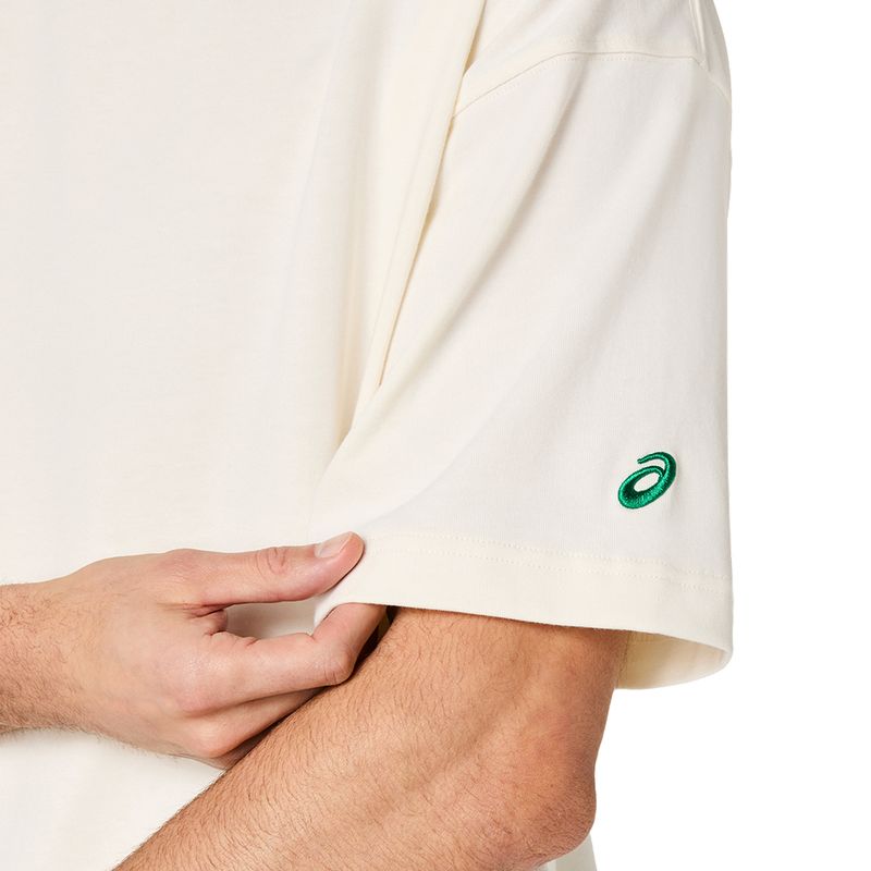 Polo ASICS Heritage Heavy Cotton Run City Tee Cream/Sydney Unisex - 5