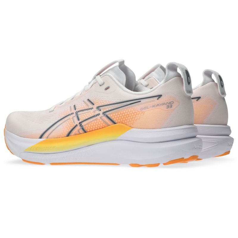 Zapatillas ASICS GEL-Kayano 33 White/Stadium Orange Hombre - 4