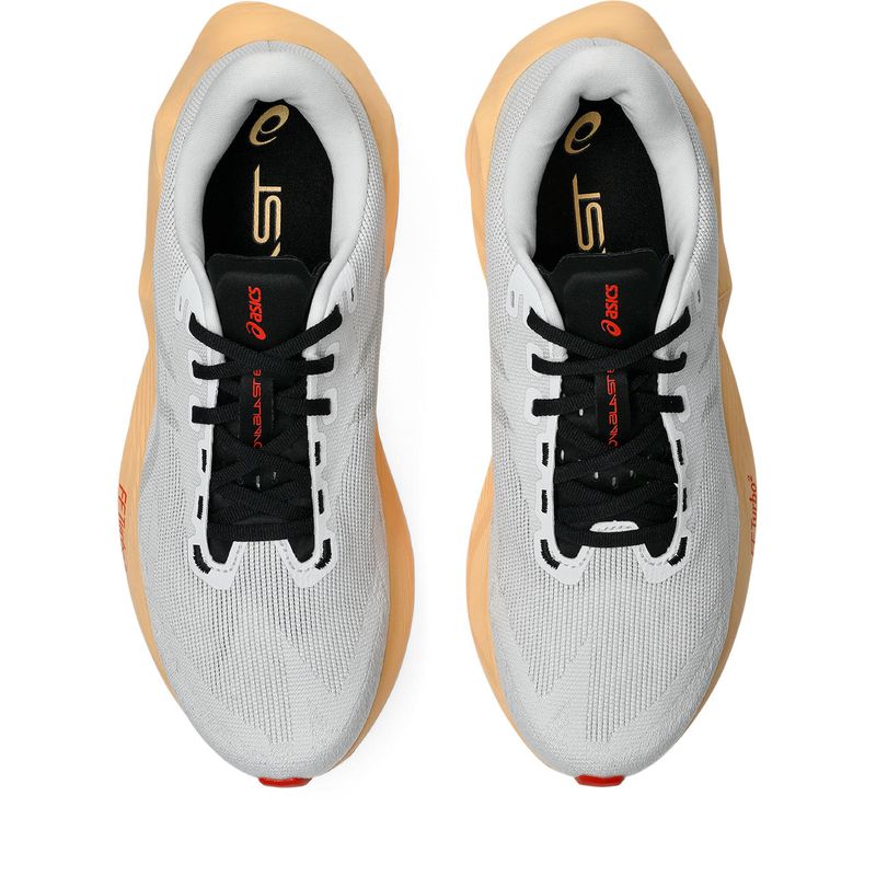 Zapatillas ASICS Novablast 6 White/Orange Glow Hombre - 3