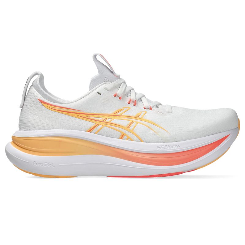 Zapatillas ASICS GEL-Nimbus 28 White/Sun Coral Mujer - 0