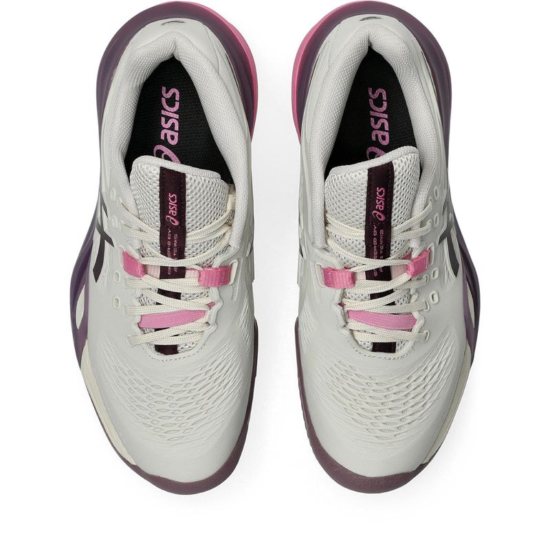 Zapatillas ASICS GEL-Resolution X Clay Soft Oat/Dark Aubergine Mujer - 3