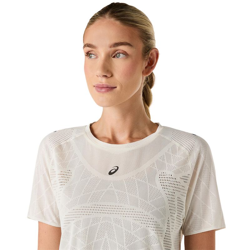 Polo ASICS Metarun Cream Mujer - 3