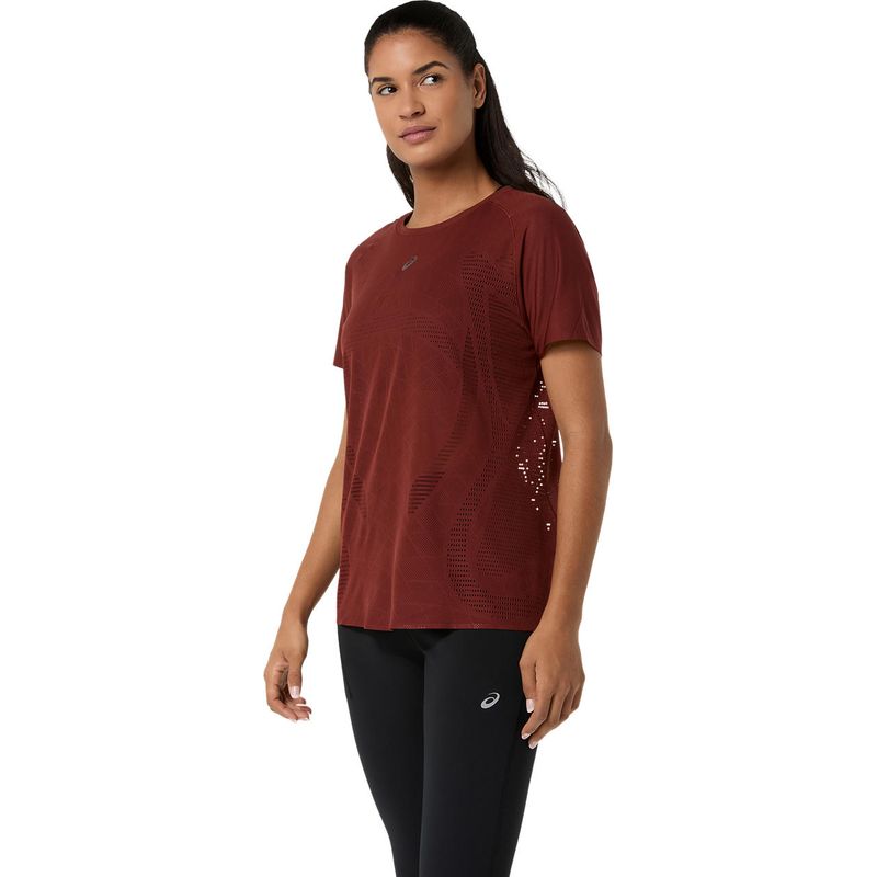 Polo ASICS Metarun Singed Red Mujer - 1