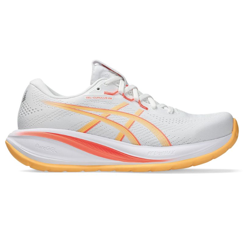 Zapatillas ASICS GEL-Cumulus 28 White/Orange Glow Mujer - 0